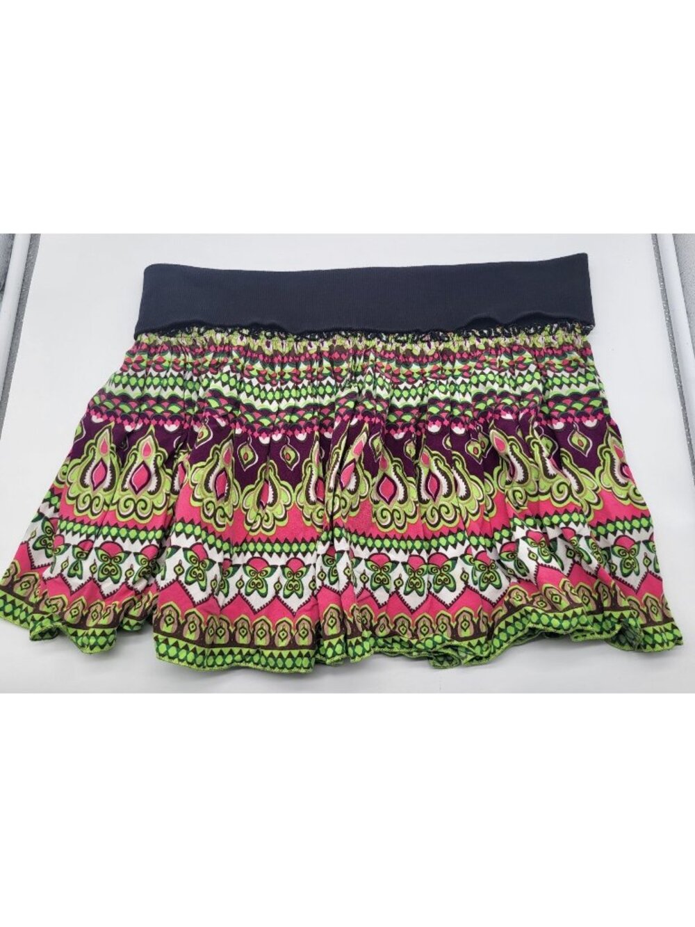 Rampage sz LG y2k mini foldover skirt boho grunge retro beach